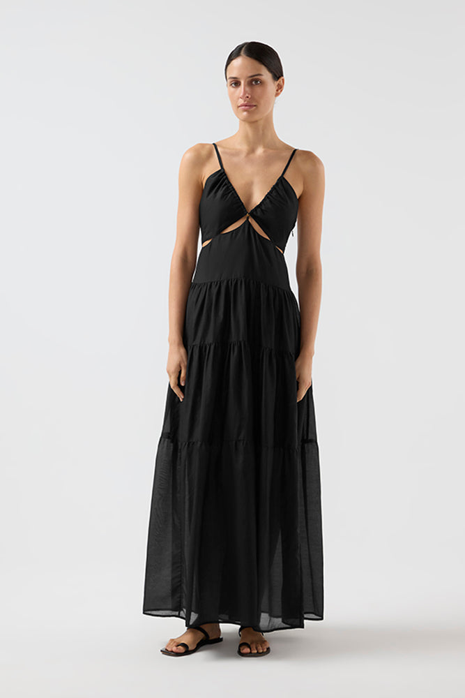 V-Neck Maxi Silk Dress | Vivi Maxi | by Bird & Knoll